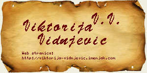 Viktorija Vidnjević vizit kartica